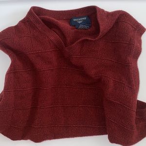 Red sweater vest